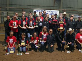 CHRIS EAKIN/POSTMEDIA NETWORK
Fairview Livestock 4-H Club and Montagneuse 4-H Club members at their annual Interclub Show and Sale in the J.E. Hawker Pavilion at GPRC Fairview College Campus on June 4.