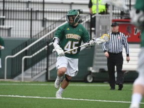 Port Elgin’s Ian MacKay has been named to the national men's field lacrosse team. MacKay will suit up for Team Canada at the 2018 Federation of International Lacrosse World Championships in Netanya, Israel. Photo courtesy of Andy Lewis and the University of Vermont.