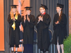 Photo by KEVIN McSHEFFREY/THE STANDARD
The four VFJ graduates who will share thousands of dollars in bursaries and scholarships are: Ayla Thurston, Alexina Fabris, Aiden Campbell and Trinity Antoine. The ceremony was held at the French high school on June 14.