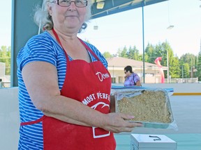 Donna MacDonnell from Almost Perfect Baking was really pleased with the response to her goods during the opening of the Kirkland Lake Food Market Tuesday.