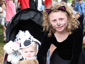 The 24th Annual Kincardine Teddy Bear Parade brought out the crowds on Saturday June 16, 2018. Children and their families were dressed up and suited up with their favourite bears and stuffies for the trip around the block and fun at Victoria Park. Pictured: Easton Farrish and Dylan Knoop dressed up and brought their best for the Teddy Bear Parade. (Ryan Berry/ Kincardine News and Lucknow Sentinel)