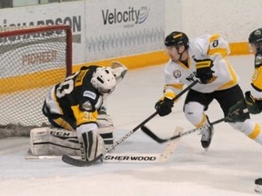 Game one of the Hawks vs Broncos series in the semi-final round of the playoffs this spring.