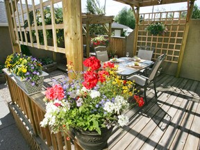 A deck offers an opportunity for container gardener, notes columnist Denzil Sawyer. (Postmedia Network)