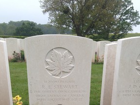 A Canadian grave at Dieppe. (Submitted Photo)