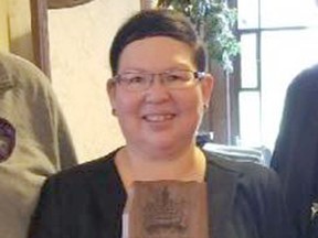 Maskwacis court worker Luci Johnson was recognized by Alberta’s Solicitor General for her work in the community with a 2018 Alberta Community Justice Award June 1. (Supplied)