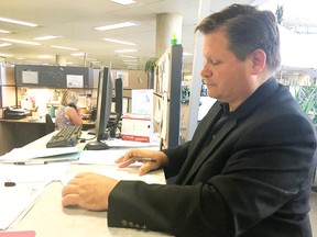 Jeff Huska filed nomination papers on Friday for the upcoming municipal election, which takes place on Oct. 22. He will be vying for the mayor's seat. (Mary Katherine Keown/The Sudbury Star)