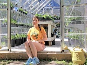 Jill Picco, a Grade 12 student at St. Joseph-Scollard Hall, poses in front of a greenhouse designed and fundraised by the SOLE (Outdoor Leadership and Environmental Studies Program). Picco credits the program for changing her life.
Jennifer Hamilton-McCharles / The Nugget