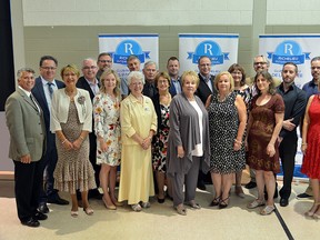 New donations for the Place des Arts building totalling $250,000 were announced June 21 at the Merite Horace Viau gala evening, an event organized by local Richelieu clubs of Greater Sudbury. Ron Gladu/Photo supplied