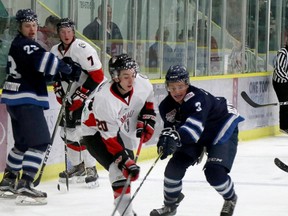 The Spruce Grove Saints traded forward Damon Zimmer to the Camrose Kodiaks in exchange for forward Colby Wolter.
