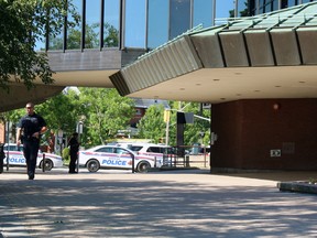 City hall went into lock down on Tuesday after employees received threats from a man who said he had a gun. Staff were kept in secure areas until police cleared the building.