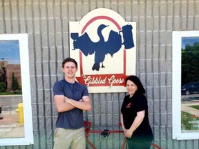 Greg Wise and his mother, Lorraine Skarratt, run The Gibbled Goose, a British-style pub, on Main Street South in Waterford. (Submitted Photo)