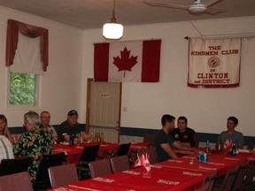 The evening began with a meet and greet with refreshments in the clubroom followed by a homemade steak dinner, along with fellowship and conversation, in the main hall area. (Sheila Pritchard/Clinton News Record)