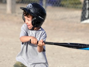 Jack Lepelaars of the Yankees takes a mighty swing at the ball. ANDY BADER/MITCHELL ADVOCATE