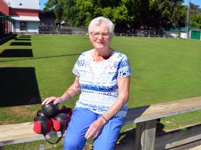 Marie Mills at the Roselawn Bowling Club. DENIS LANGLOIS/THE SUN TIMES