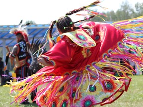 A girl dances during Treaty Day events at the Fort McKay First Nation on Saturday, June 23, 2018. Vincent McDermott/Fort McMurray Today/Postmedia Network