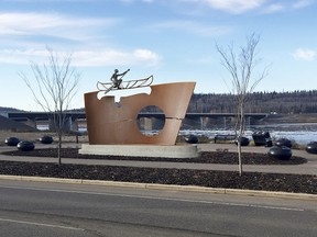 The Reflections on the River Public Art that is scheduled to be installed along MacDonald Drive Causeway and Realignment of the Water Aerodrome Departure Airway. Image supplied by the RMWB