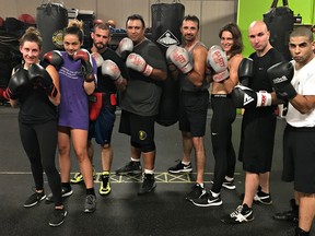 Brantford Bell City Boxing Club members Jaime Cogger (left), Kaleigh Hill, Andrew Sztricsko, Brody Williams, Skylar Williams, Jennifer Williams, Devon Renwick and Jordan Wisdom will be in action on July 6 when the club hosts its Friday Night Fights Under the Lights card at the Knights of Columbus. (Submitted Photo)
