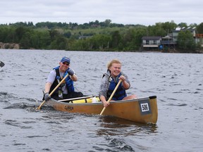 Paddlers braved cool temperatures and gusty conditions on Ramsey Lake during the Sudbury Canoe Club Marathon in Sudbury, Ont. on Sunday June 24, 2018. Part of the Sudbury Fitness Challenge,  the event was open to canoes, kayaks and paddle boards, with competitors participating in 6km and 10 km events.Gino Donato/Sudbury Star/Postmedia Network