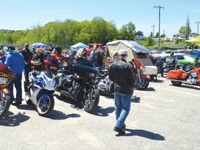 Photo by KEVIN McSHEFFREY/THE STANDARD
Earlier this month, many area residents strolled through the Centennial Arena parking lot in Elliot Lake to gaze at the motorcycles and classic cars in the Show ‘n’ Shine.