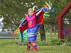 Jayda Miller, 6, didn’t let anything stop her from dancing at the first Indigenous Culture Day event on June 23 at Legacy Park.