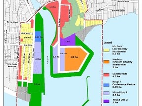 The draft Port Stanley secondary harbour plan includes land use designations and policies, including low- and medium-density residential, mixed use, commercial and hotel/conference centre. (Contributed/Dillon Consulting)