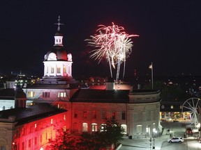 Canada Day fireworks in downtown Kingston to celebrate Canada's 150th birthday in Kingston, Ont. on Saturday July 1, 2017. Julia McKay/The Whig-Standard/Postmedia Network