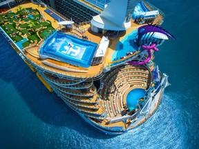 Among the new and massive cruise ships being launched at Royal Caribbean’s Symphony of the Seas, which travel writer Bob Boughner reports has space for 6,680 guests. Royal Caribbean photo. (Handout/Postmedia Network)