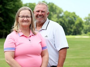 Sharon Ward, left, and Greg Ward are the tournament chairpersons for the Ontario junior girls' golf championship to be held July 9-12, 2018, at Maple City Country Club in Chatham, Ont. (MARK MALONE/Chatham Daily News/Postmedia Network)