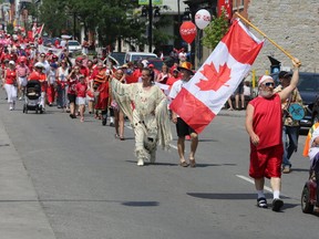 The People Parade marched down Princess Street and Ontario Street to City Hall in Kingston to mark Canada's 151st birthday celebration on Sunday, July 1.