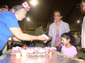 Despite weather moving the celebration from the Melfort and District Museum to the Four Seasons Arena there was a great crowd for Canada Day in Melfort. Activities included a petting zoo, face painting, an interfaith church service and Colour Guard for the opening ceremony.