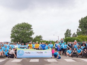 The Ride Don't Hide group for the Lambton Kent Branch of the Canadian Mental Health Association took off from Rondeau Provincial Park June 24. The event raised an estimated $64,000 towards local youth mental health programs. Handout/Postmedia Network