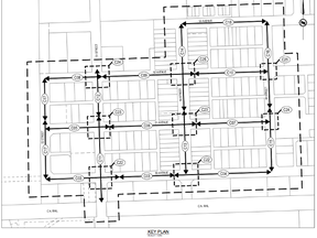 The key plan for the Downtown Core Vitalization Design. (Supplied | Town of Whitecourt).