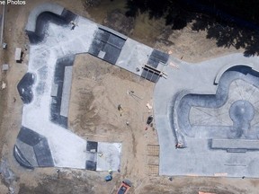 A drone’s eye view of the Melfort Skate Park, which is expected to open to the public on Friday, July 13 and have a grand opening later in the month.