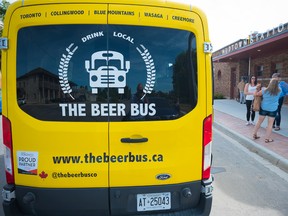 The Beer Bus at Mudtown Station. (PHOTO BY JOHN FEARNALL, SUPPLIED BY OWEN SOUND TOURISM)