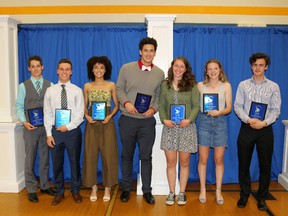 The Bev Facey Falcons athlete of the year award winners from all three grades. Photo Supplied