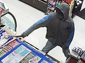 The suspect of a robbery in Kingston, Ont. on Saturday June 30, 2018. Supplied photo