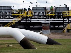 Kilometre Zero of the Trans Mountain pipeline system at the Kinder Morgan Edmonton Terminal, in Edmonton Tuesday June 5, 2018. David Bloom/Postmedia Network