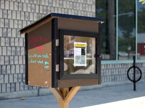 Members of the community responded quickly on Tuesday to news that the Little Free Pantry, a project of a Chatham grade school with four community partners, had been vandalized at its Adelaide Street South location. Fallon Hewitt/Chatham This Week