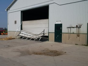 Suspects rammed a truck through a storage building gate at W.J. Heaslip Incorporated in Hagersville early Wednesday morning.
OPP Photo