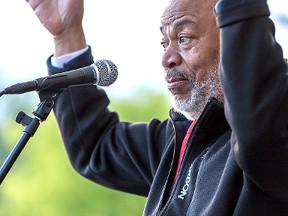 Thomas Alexander performs during the first Patio Series concert of the new summer season, which was played out to a packed outdoor audience on Canada Day behind Festival Place.

Photo courtesy Rob Swyrd Photography