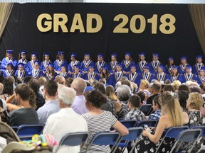 Warren Collegiate Institute graduates at their ceremony on June 25 at the Sunova Arena (Juliet Kadzviti/Interlake Publishing)