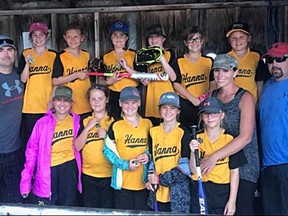 The Hanna Honey Bees brought home the U10 Championship Banner from Consort on June 23, winning both their final games soundly.