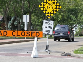 The city has closed portions of 82 Street by James Mowat School while construction is underway. The project is expected to continue all throughout the summer with the expectation that it will be completed by the time students return to school.