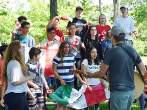 A group of students involved with Camexicanus, a non-profit arts organization that teaches youth in Central America, Mexico, Canada and the United States, will be performing Saturday night in Upper Queen’s Park. Handout/Stratford Beacon Herald/Postmedia Network