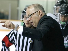 One of the returning coaches is Sherwood Park Midget AAA Kings bench boss Leo Reagan. Photo courtesy Target Photography