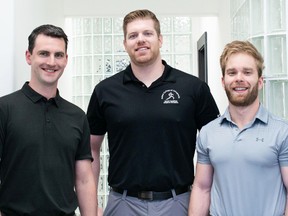 Dr. Jordan MacIntyre, Dr. Jesse Schryver and Dr. Shayne Samoil have all returned home to the Park to form the Flex Chiropractic & Performance clinic. Photo Supplied