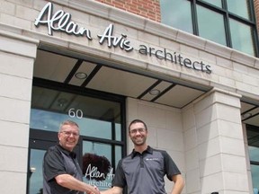 Allan Avis (left) will be transferring ownership of Allan Avis Architects Inc. to long-term staff architect Jason Morgan (right) in 2018. (Contributed photo)