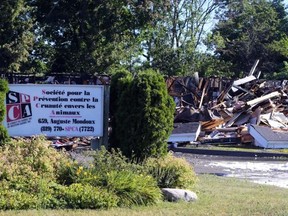 The Aylmer SPCA after the fire, July 03, 2018. Jean Levac/Postmedia