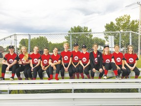 The Leduc Jets U14 girls' softball team returned home from provincials, finishing sixth out of 12 teams who competed at the tournament in Provost, Alberta. (Submitted)