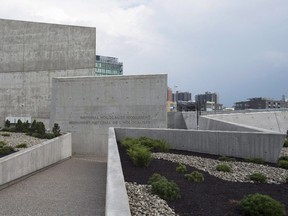 The National Holocaust Monument is seen before the official opening ceremony in Ottawa, Wednesday, September 27, 2017. 
THE CANADIAN PRESS/Adrian Wyld